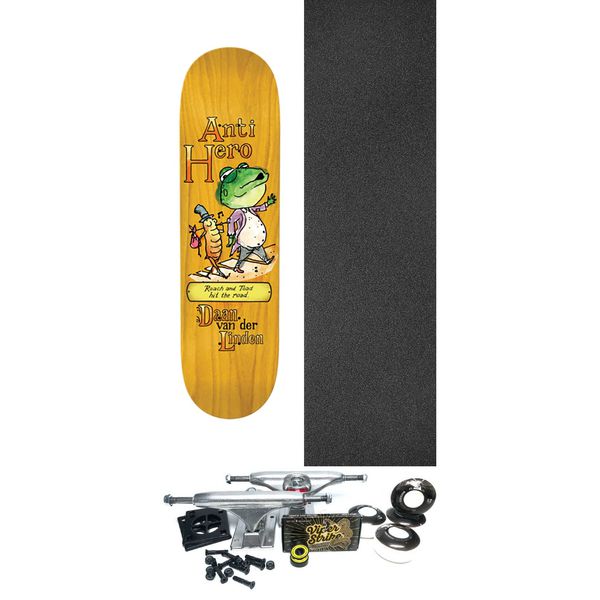 Anti Hero Skateboards Daan Van Der Linden Roach and Toad Skateboard Deck - 8.28" x 31.7" - Complete Skateboard Bundle